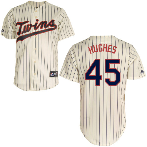 Phil Hughes #45 mlb Jersey-Minnesota Twins Women's Authentic Alternate 3 White Baseball Jersey
